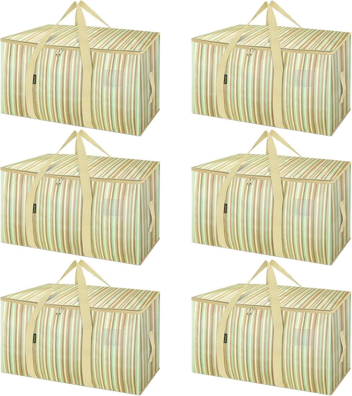 8-Pack Oversized Moving Bags with Reinforced Handles, Heavy-Duty Storage Tote for Clothes, Moving Supplies (Black, 8-Pack)