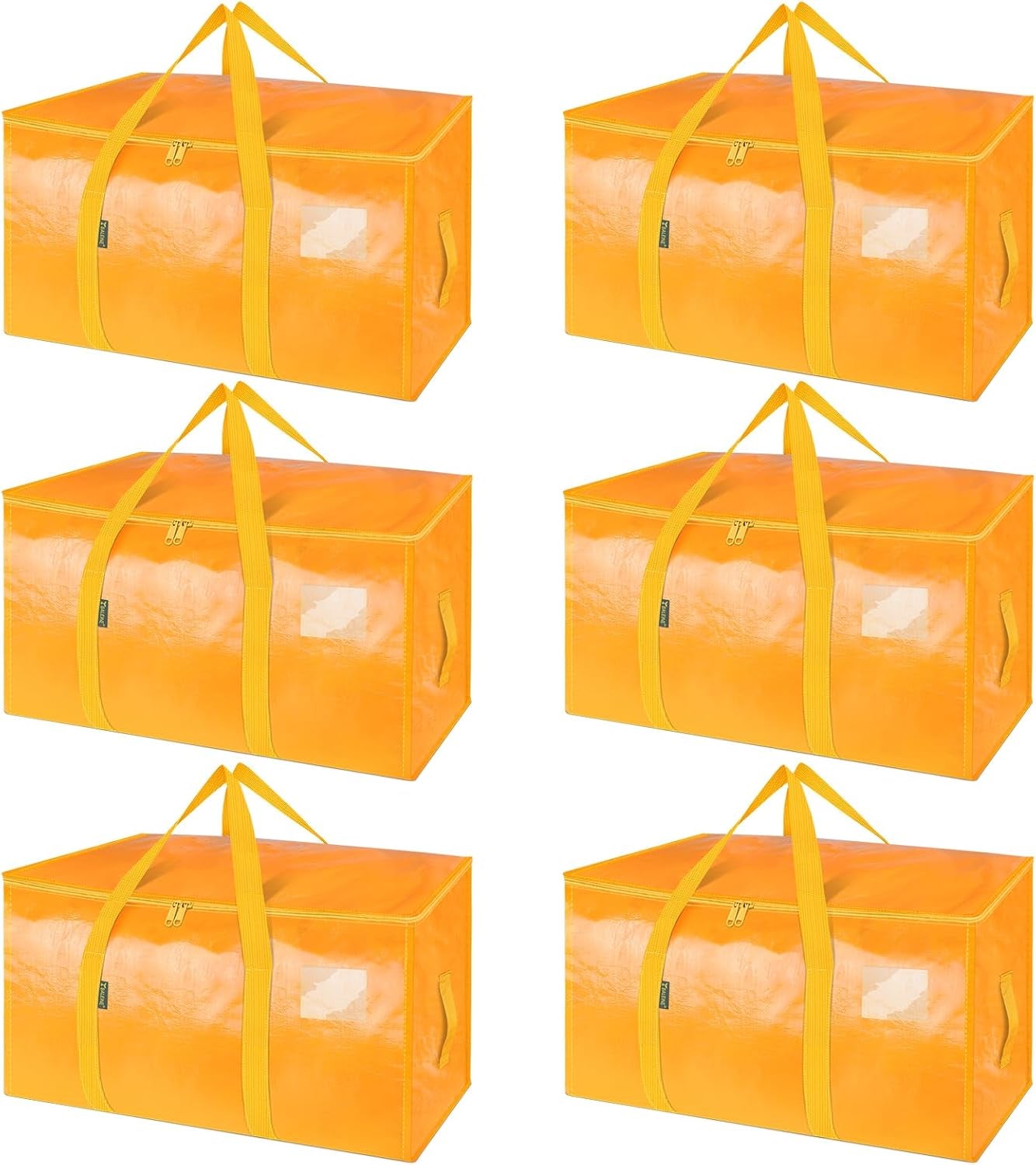 8-Pack Oversized Moving Bags with Reinforced Handles, Heavy-Duty Storage Tote for Clothes, Moving Supplies (Black, 8-Pack)