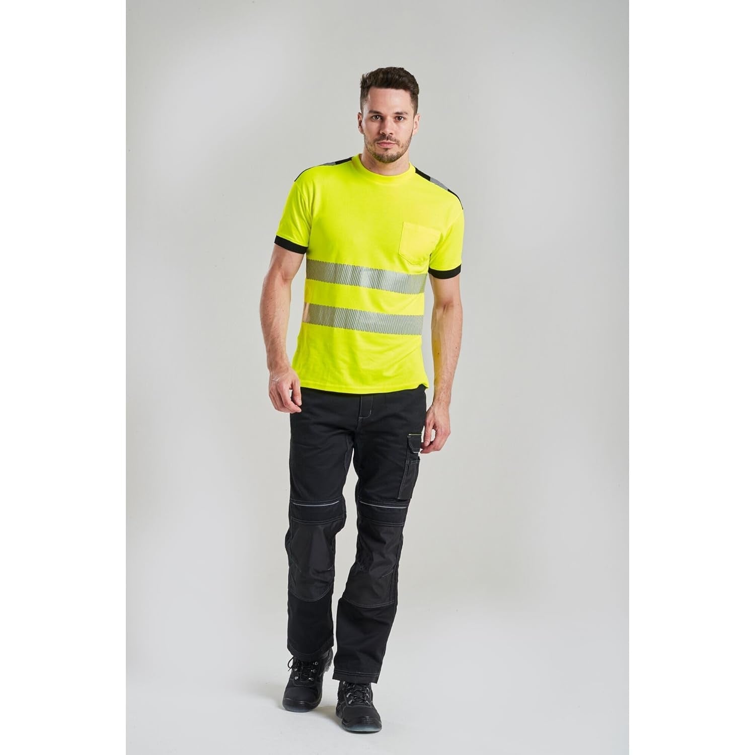 PW3 Hi-Vis T-Shirt S/S - T181, Yellow/Black, 3XL