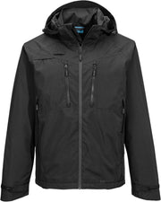 DX463 Men'S DX4 Waterproof Rain Jacket Hooded with Pockets All Black, 3X-Large