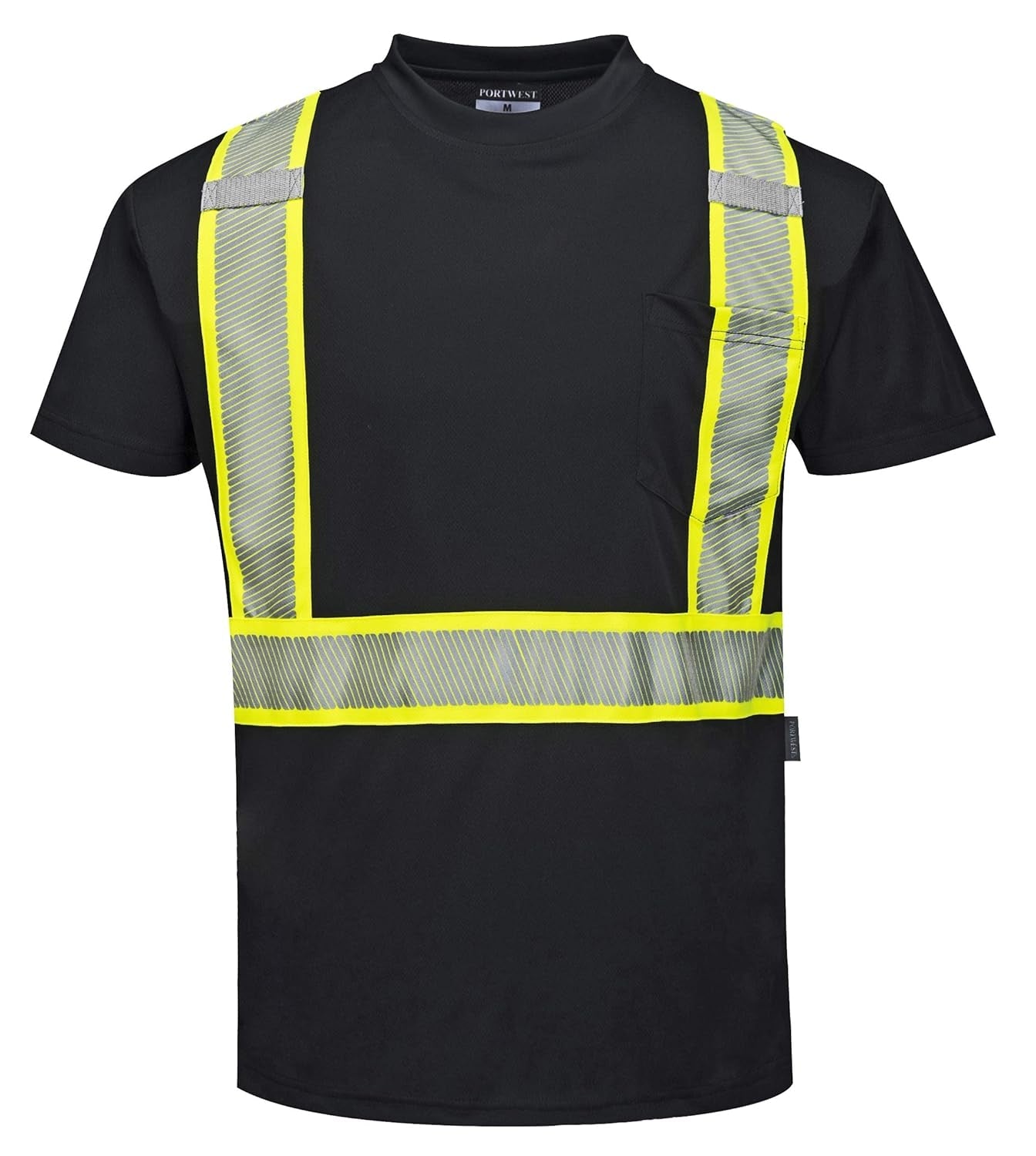 S396 Iona Short Sleeve Safety Work T Shirt with Hivis Reflective Tape, 3 XL