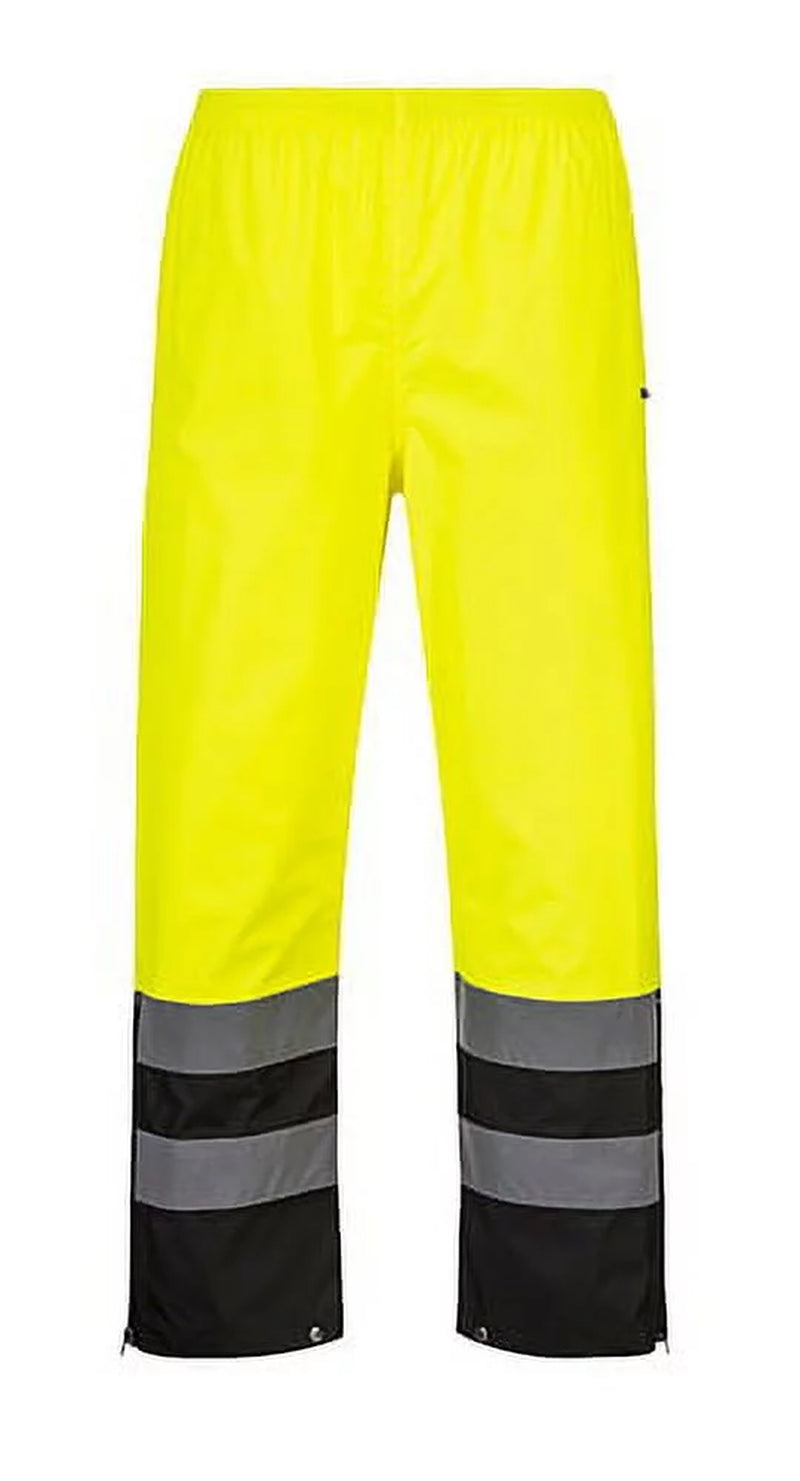 S587 Lightweight Waterproof Hi-Vis Rain Pants Yellow/Black, 3X-Large-KarWorkwear