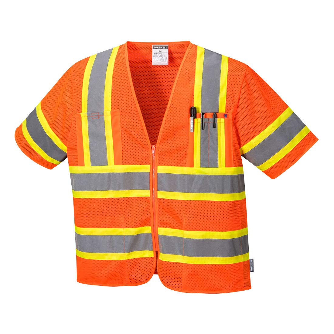 Augusta Sleeved Hi-Vis Vest Visibility Reflective Safety Security Work Top ANSI 3, Yellow, 7XL