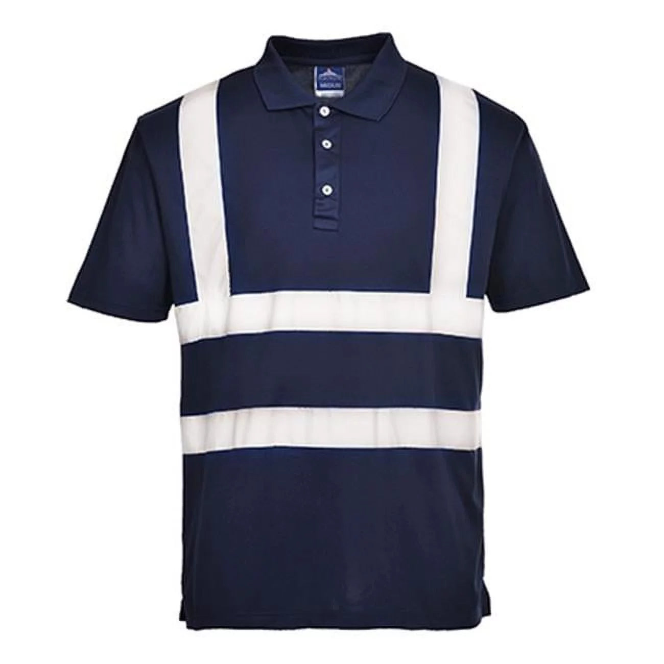 F477 Mens Reflective Iona Work Polo Shirt Navy, 5X-Large-KarWorkwear