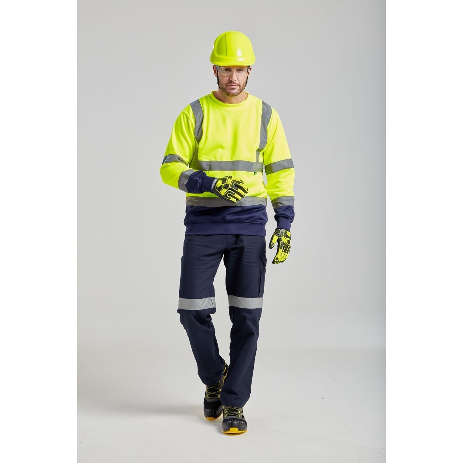 AP55 anti Impact Waterproof Safety Work Gloves - Cut Resistant and Impact Reducing Protective Work Gloves Grey/Black, Medium