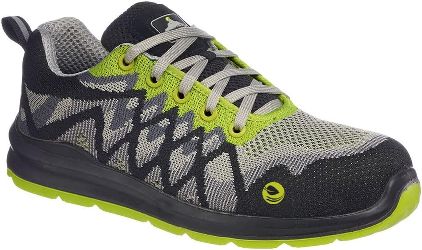 FC08 Comfort Compositelite Eco Safety Sneakers for Men S1P Black/Yellow, 10