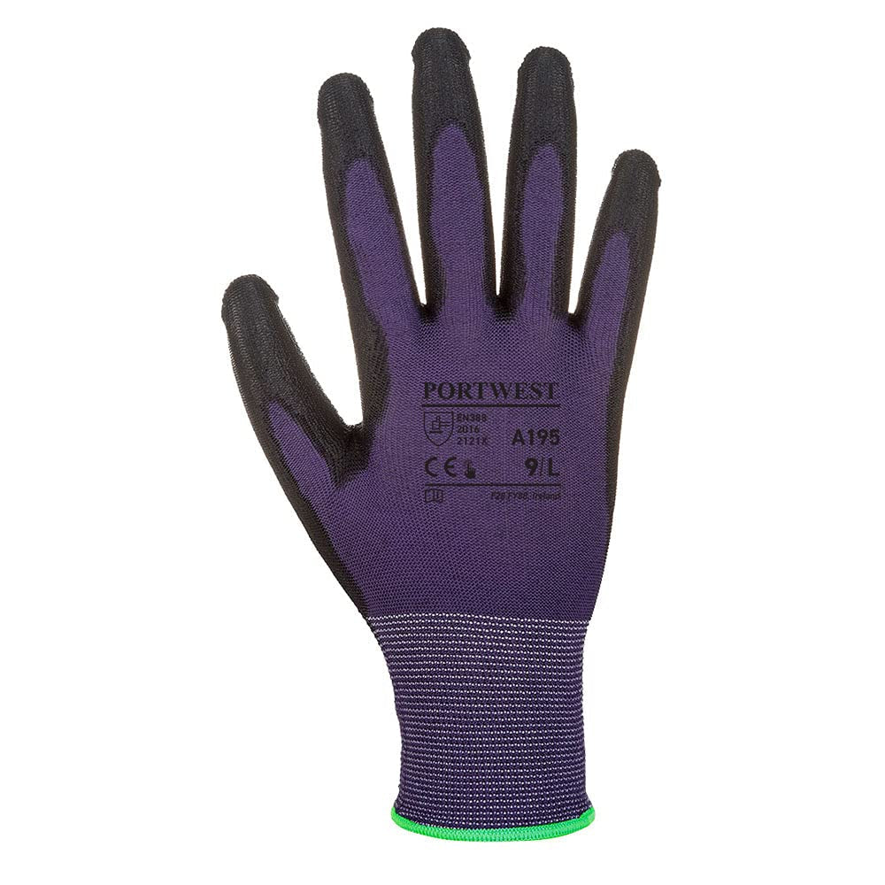 A195 Touchscreen PU Glove Purple/Black, Large