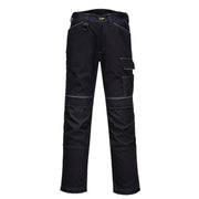 PW380 Women'S Work Pants - Stretch Fabric PW3 Workwear Utility Safety Pants with Knee Pad Pockets, Black 26