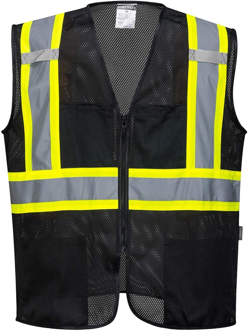 Iona Tampa Mesh Vest Work Safety Protective Clothing Vest Pocket Adjustable Strap