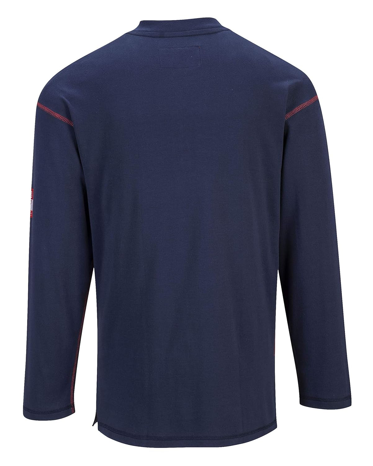 FR02 Bizflame Flame Resistant Henley Long Sleeve Sweatshirt Navy, Xx-Large