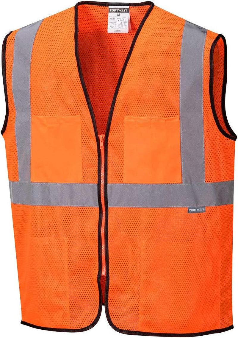 Tampa Mesh Vest Visibility Reflective Safety Security Work Top ANSI 2