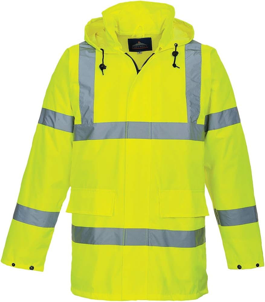 US160 Hi-Vis Lite Rain Safety Traffic Jacket Yellow, X-Large