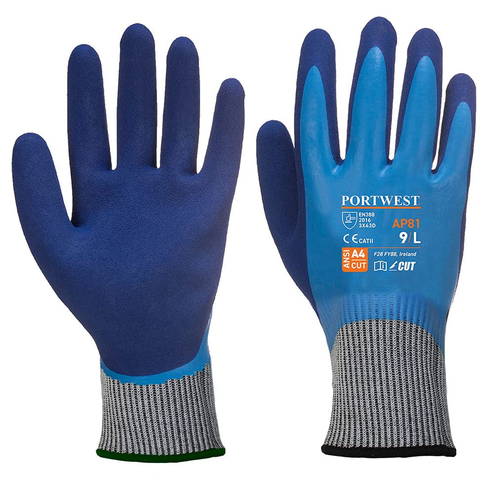 AP81 Liquid Pro HR Cut Glove Blue, Large