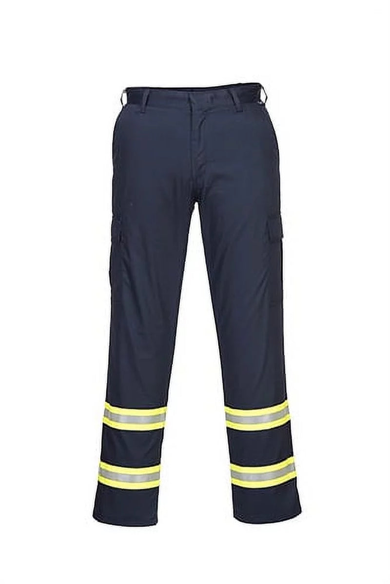 F127 Mens Modern Reflective Iona Extra Work Pants Navy, 46-KarWorkwear