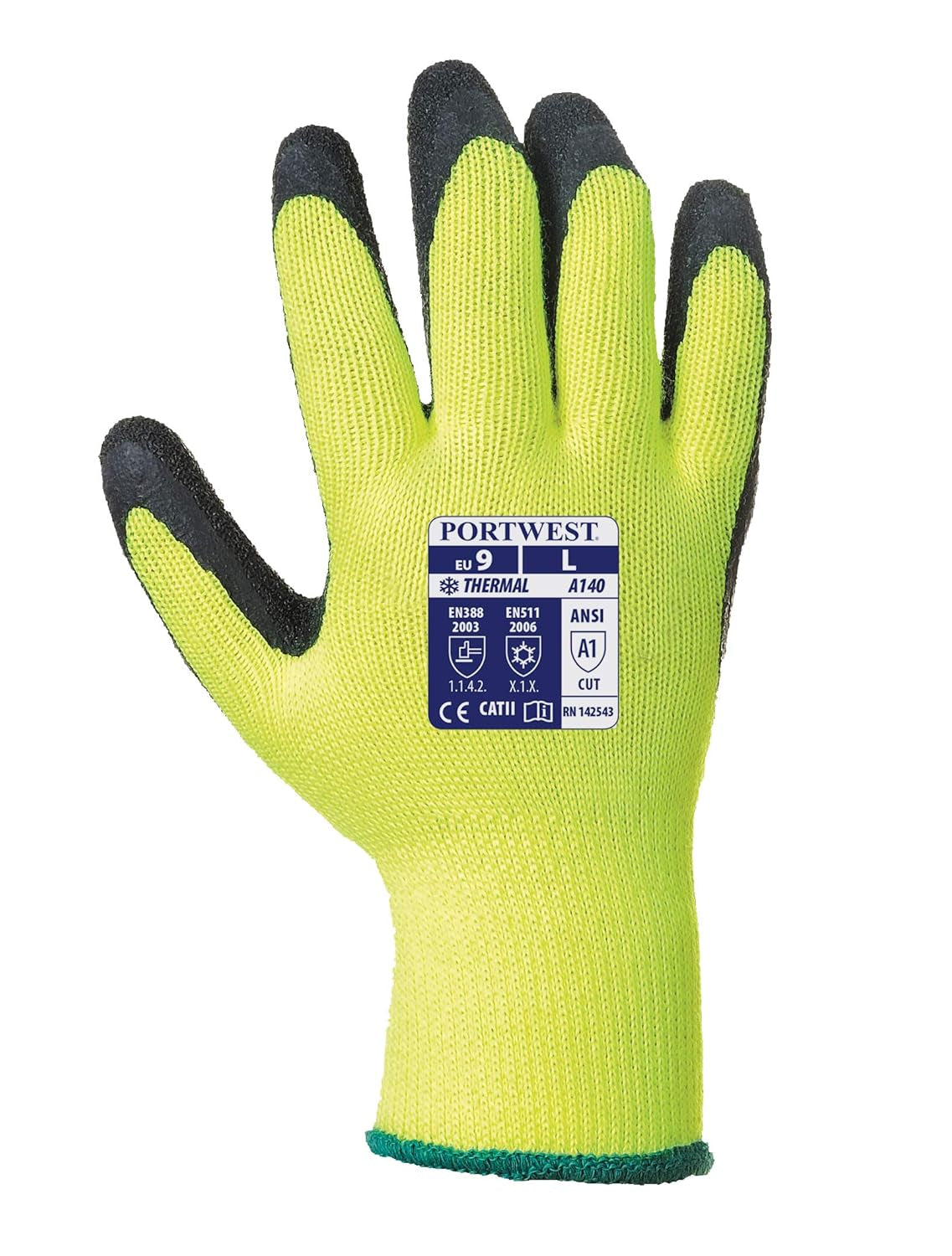 A140 Thermal Grip Glove Black, X-Small