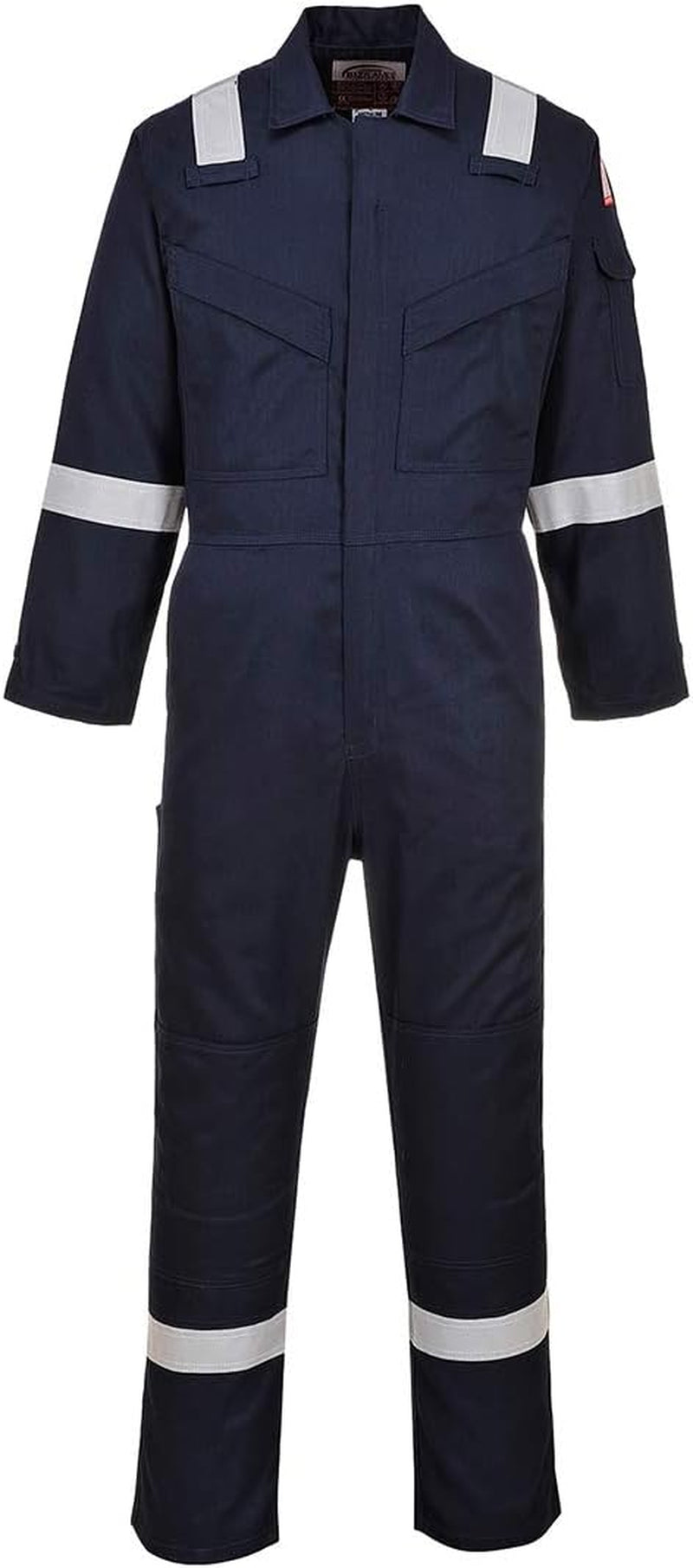 FR Antistatic Coverall Flame Resistant Overall Work Protection Retardent ASTM NFPA ARC 2, Navy, X Large