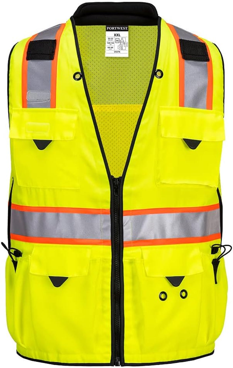 Expert Pro Surveyors Vest - US376, Yellow/Black, Large