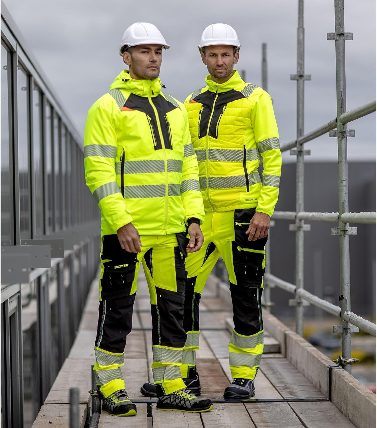 DX461 Men'S DX4 Waterproof Hi Vis Winter Jacket Safety Workwear Hooded with Pockets