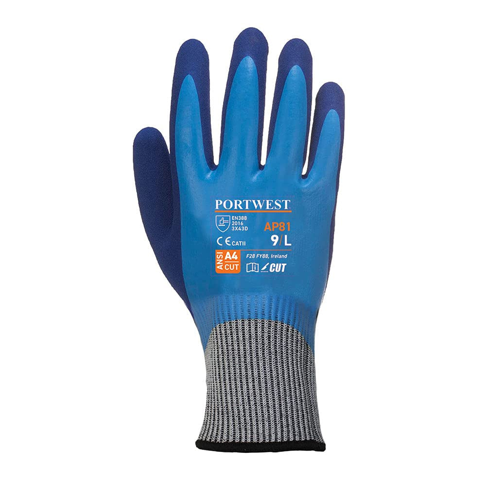 AP81 Liquid Pro HR Cut Glove Blue, Large