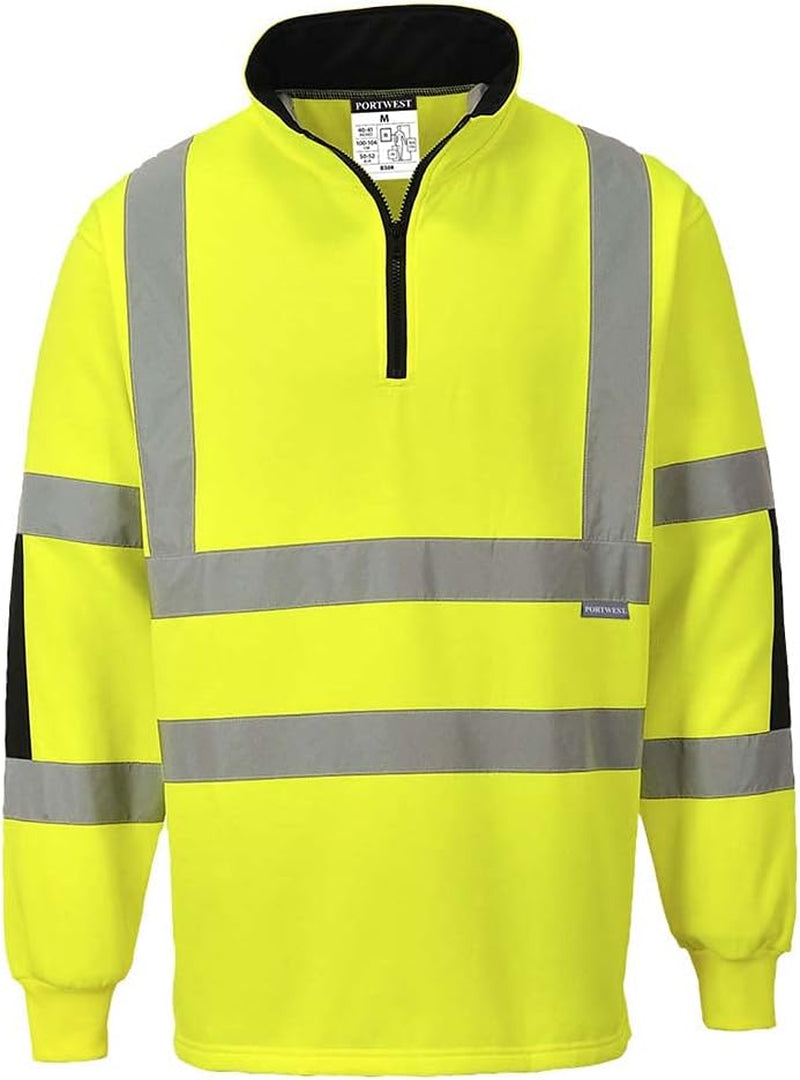 Xenon Rugby Sweatshirt Pullover Jumper Safety Reflective Work Wear Warm Top ANSI 3