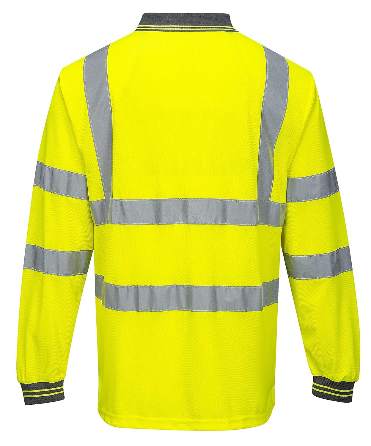 S277 Hi-Vis Long Sleeve Polo Shirt Yellow, 6X-Large