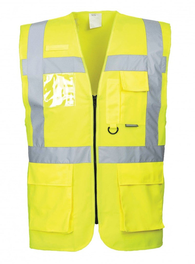 US476 Hi Vis Vest Berlin Executive Workwear, Yellow, 7X-Large