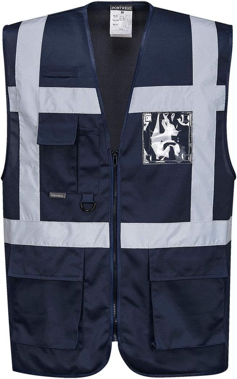 F476 Iona Executive Safety Work Vest with Reflective Tape
