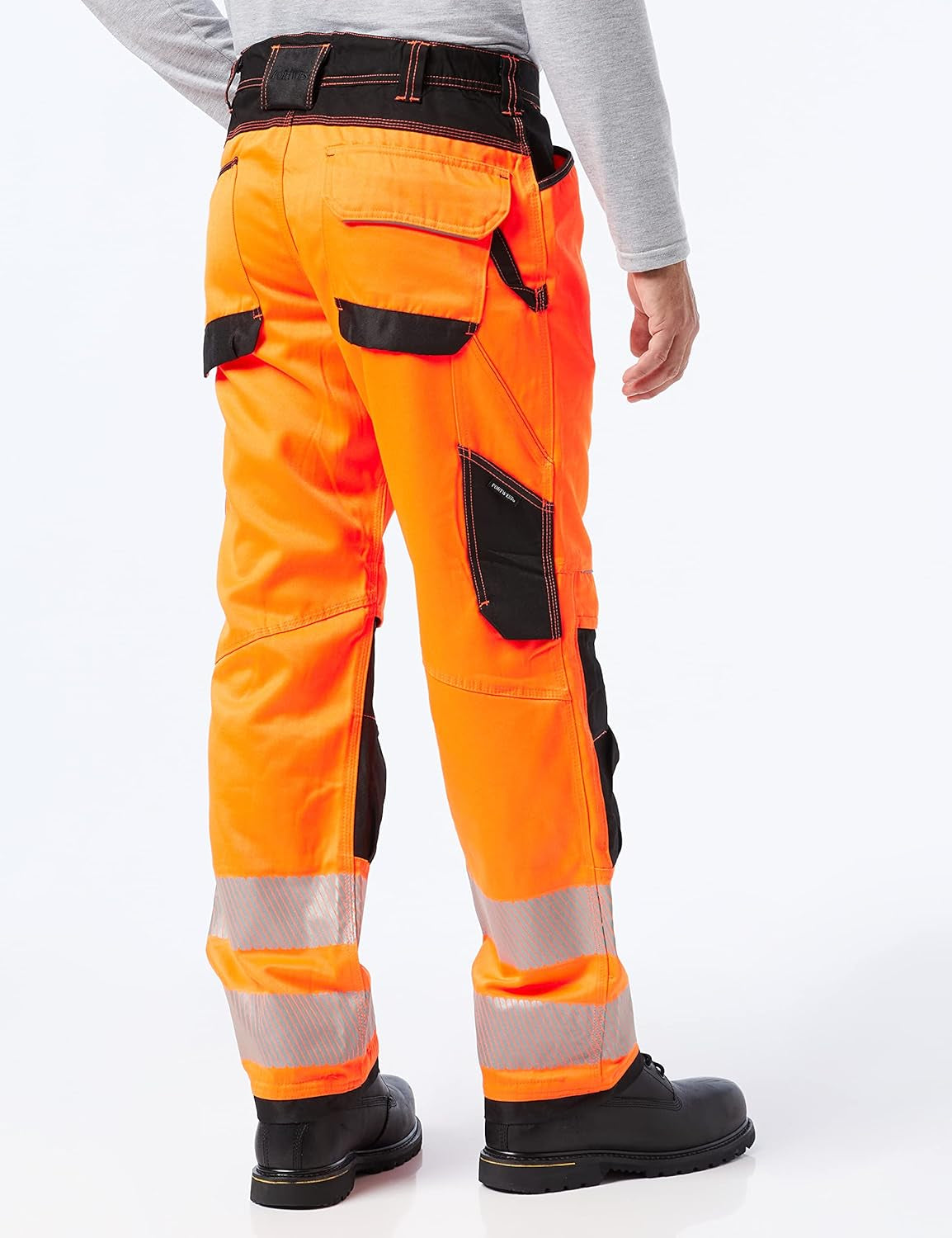PW340 Hi Vis Work Trousers High Visibility Safety Pants with Durable Polycotton and Kneepad Pockets
