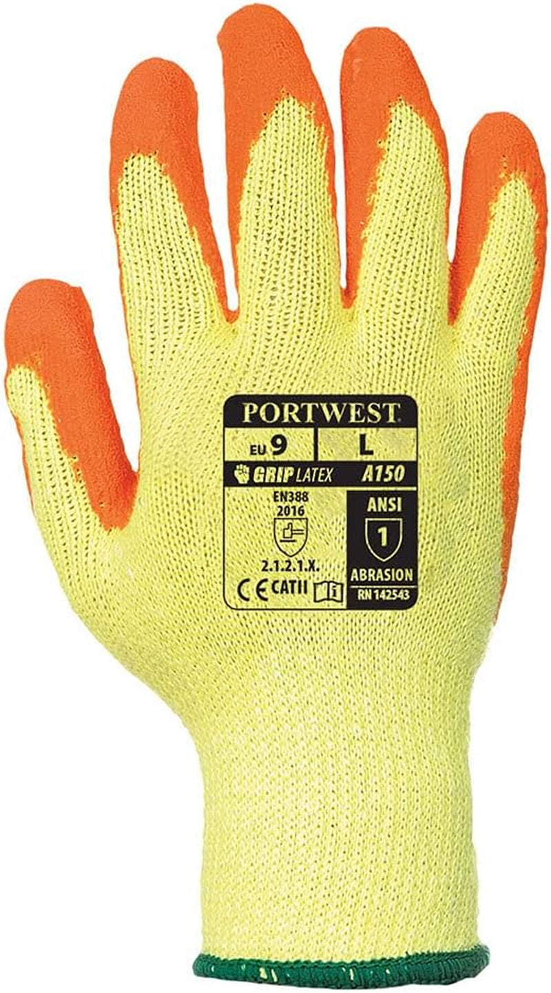 A150 Fortis Handling Cotton Work Glove with Crinkle Latex Grip ANSI, XXL