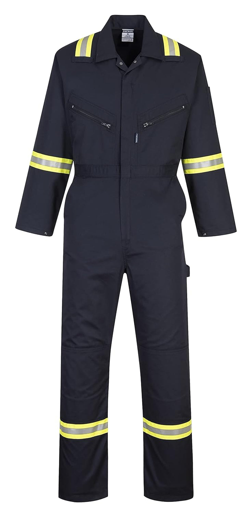 F128 Iona Xtra Reflective Coverall Navy, Small