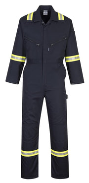 F128 Comfort Safety Iona Xtra Coverall Navy, Medium