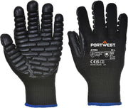 A790 Safety Shock Absorbing Glove with anti Vibration Palm Pods ANSI, Large