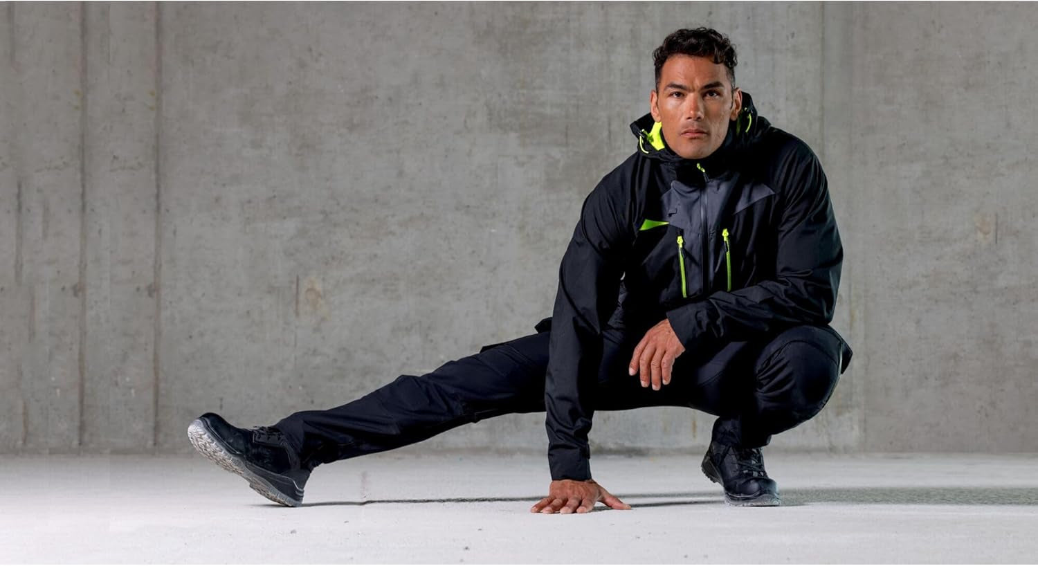 DX463 Men'S DX4 Waterproof Rain Jacket Hooded with Pockets All Black, 3X-Large