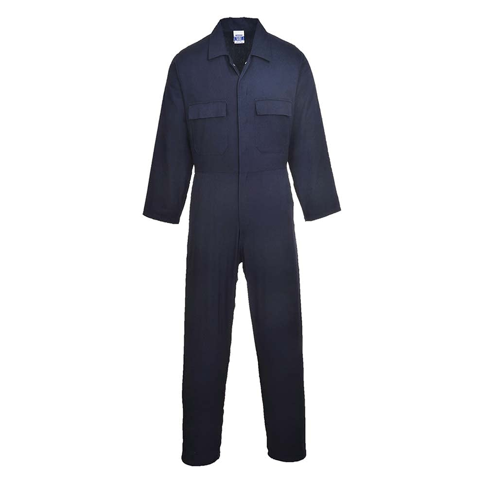 S998 Men'S Work Coveralls 100% Cotton - Protective Overalls Durable Workwear Boiler Suit for Mechanics Warehouse Garages DIY Black, X-Large