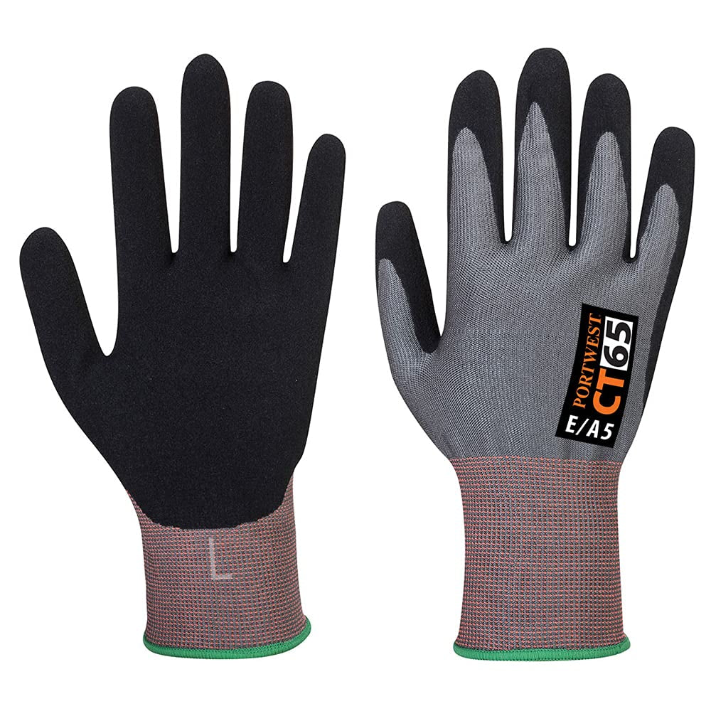 CT65 Cut Resistant D18 Nitrile Gray/Black, Large