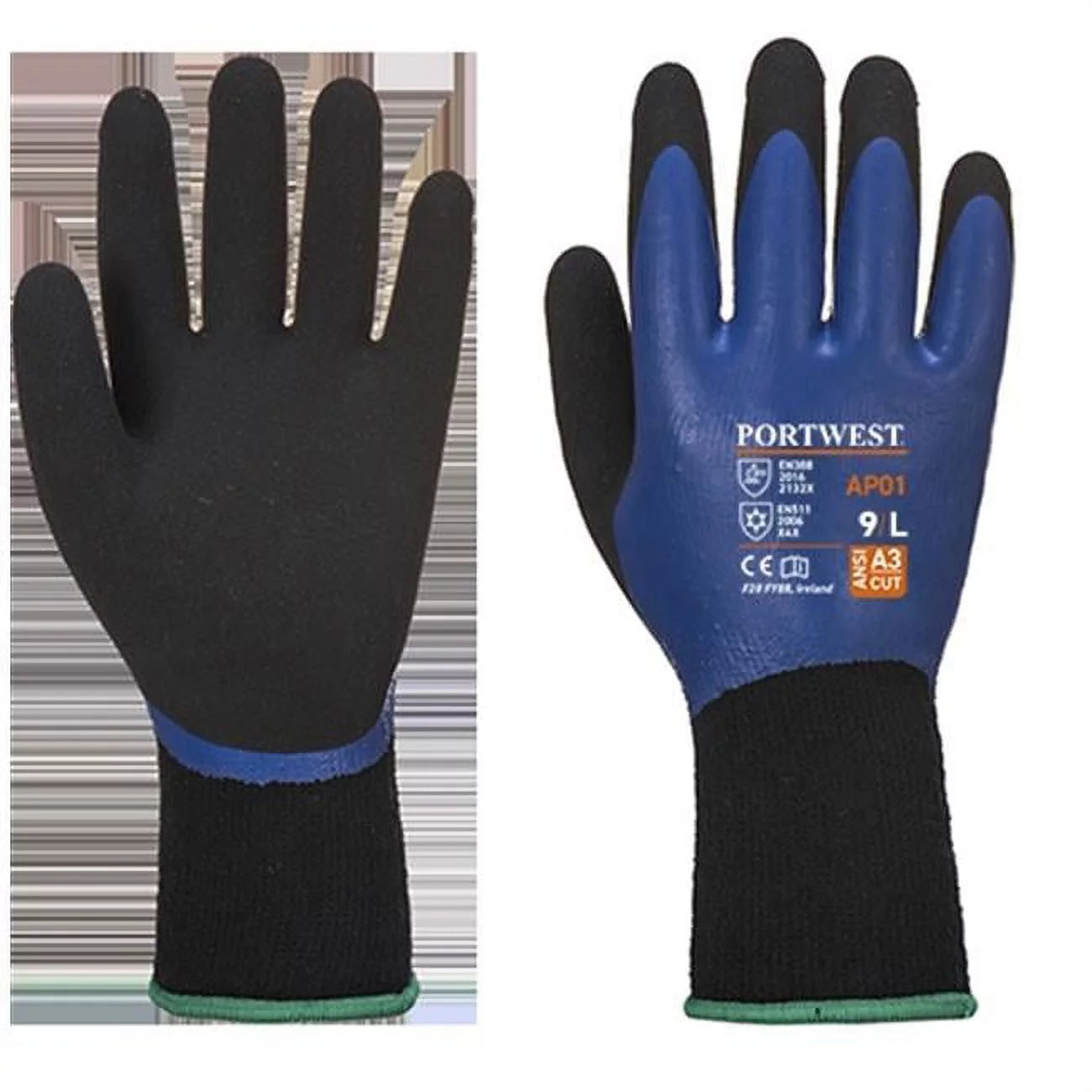 AP01 Thermo Grip Pro Glove Blue/Black, Small-KarWorkwear