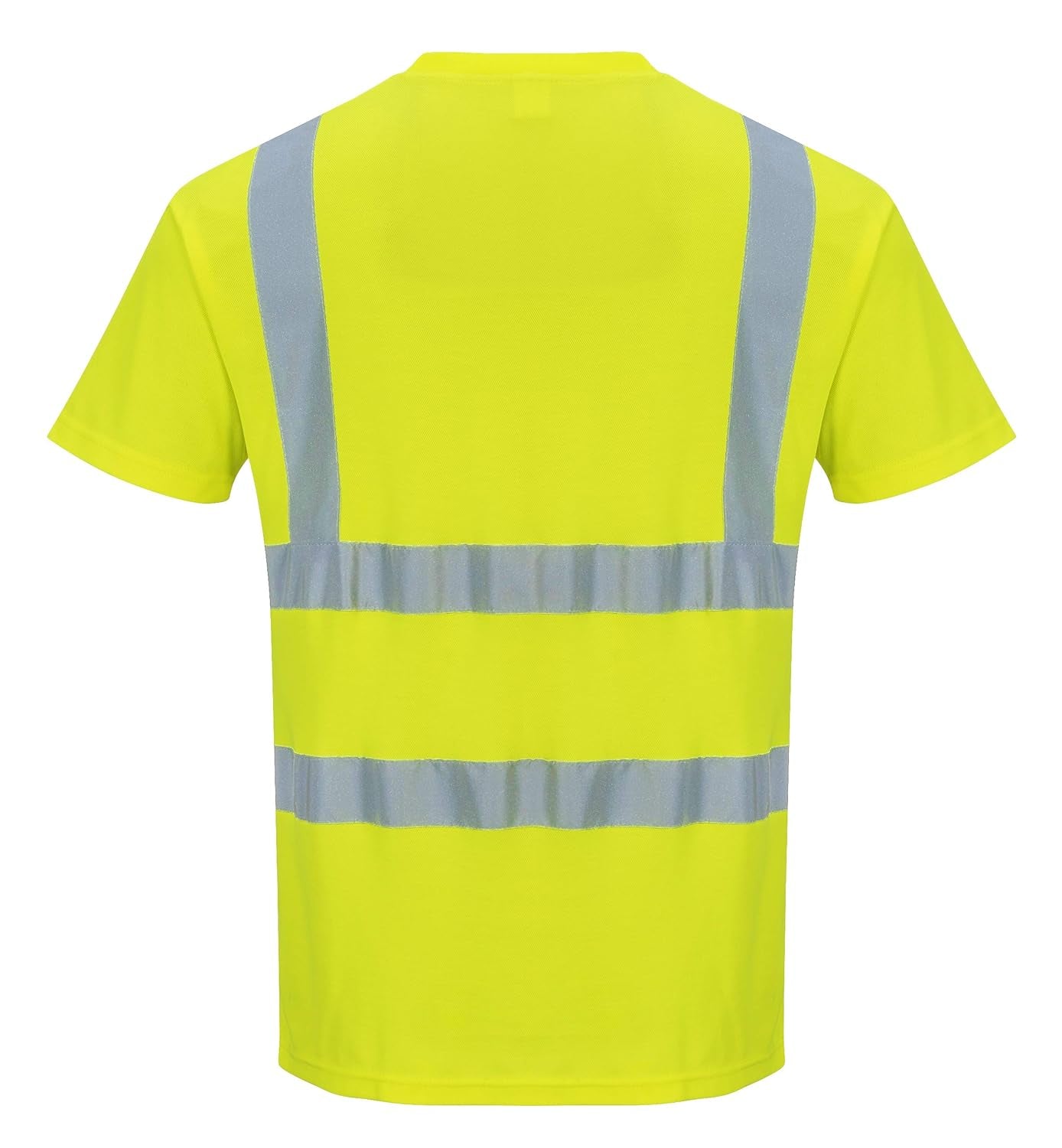 Hi-Vis T Shirt Viz Visibility Reflective Safety Work Wear Top ANSI 2, 6XL Yellow