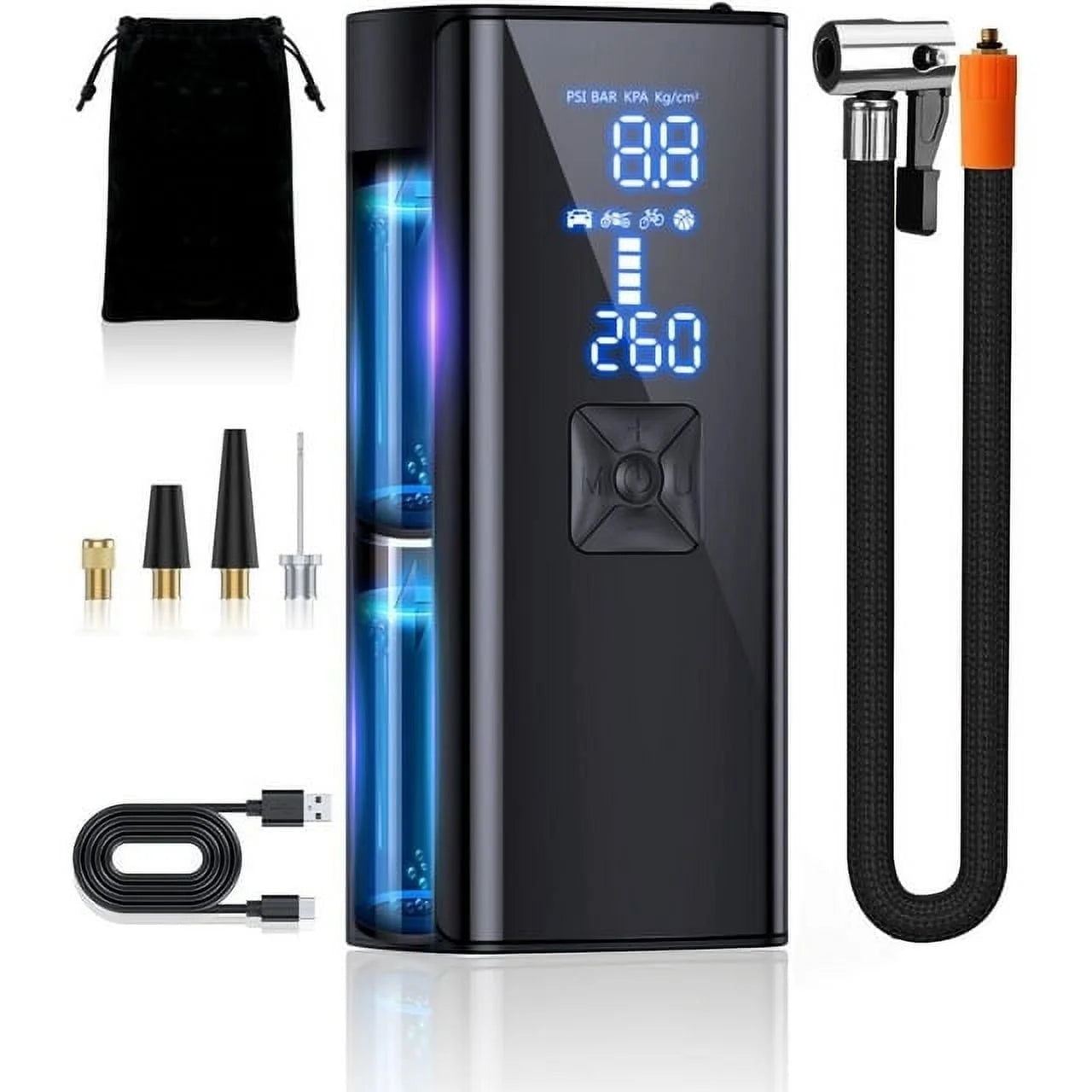 ABKH Tire Inflator 150PSI Portable Air Compressor,For Car Tires with 25000Mah Battery