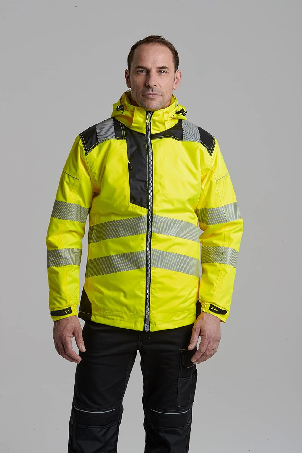 PW3 Hi-Vis Winter Jacket Work Safety Protective Reflective Waterproof Coat ANSI 3, XXL