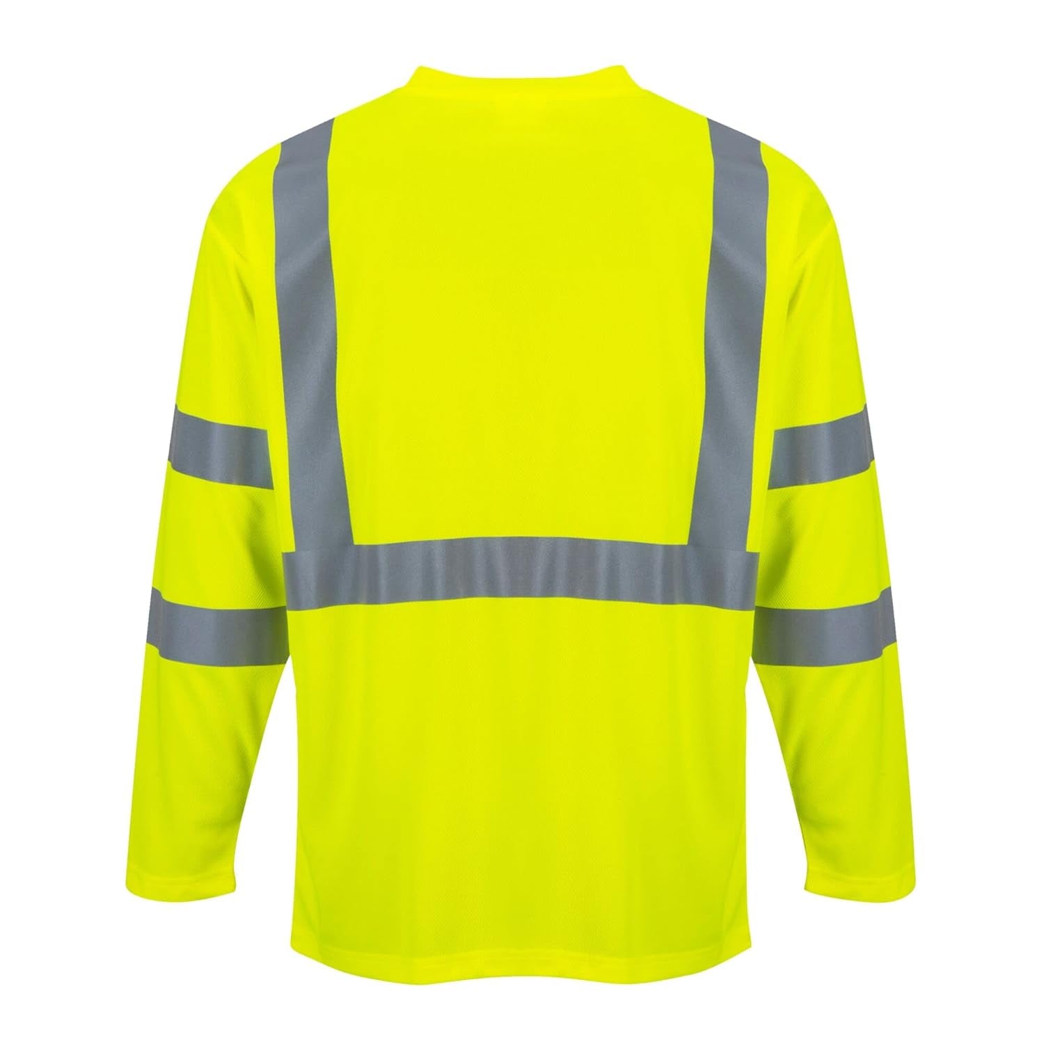 S191 Hi-Vis Long Sleeve Pocket T-Shirt Yellow Tall, X-Large