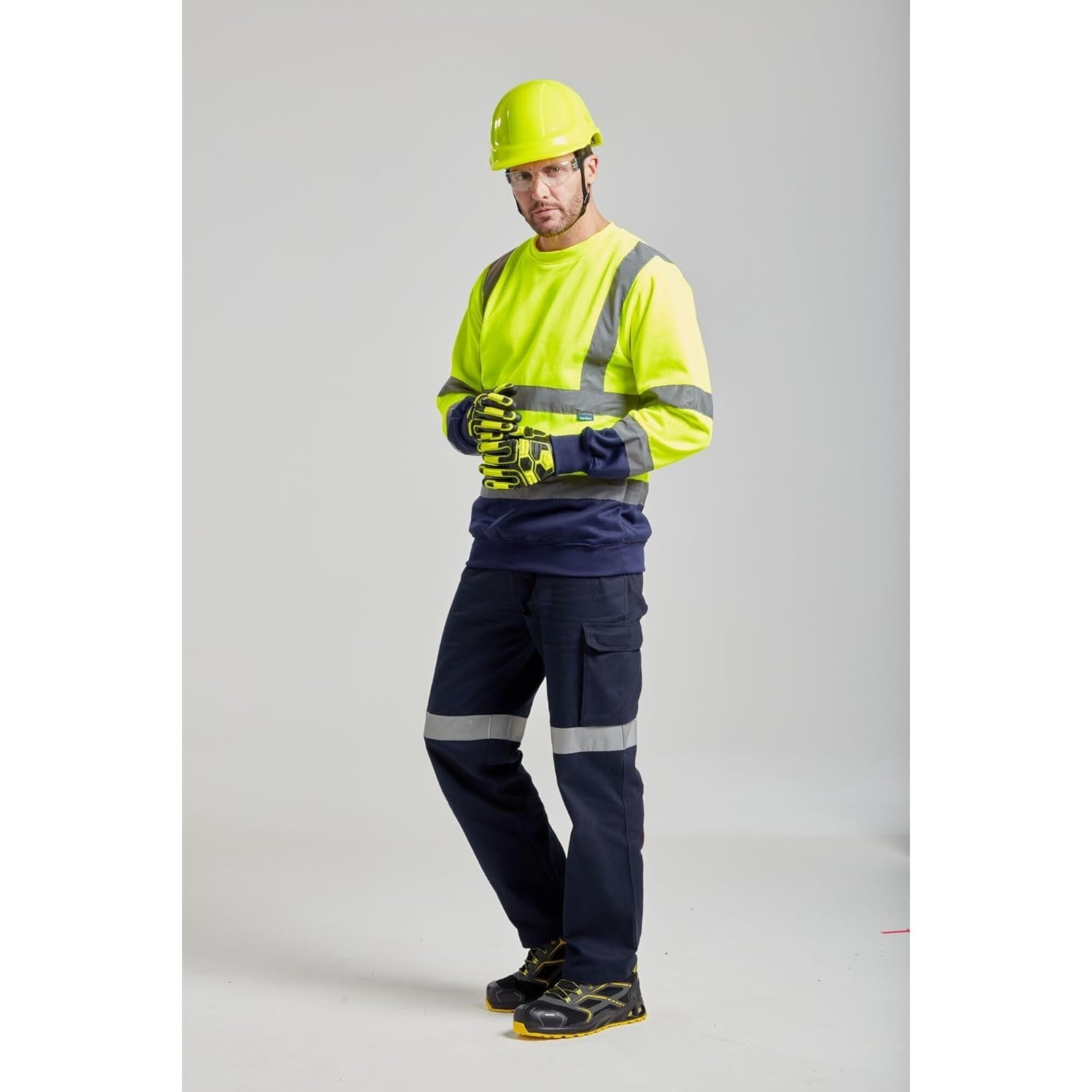 AP55 anti Impact Waterproof Safety Work Gloves - Cut Resistant and Impact Reducing Protective Work Gloves Grey/Black, Medium