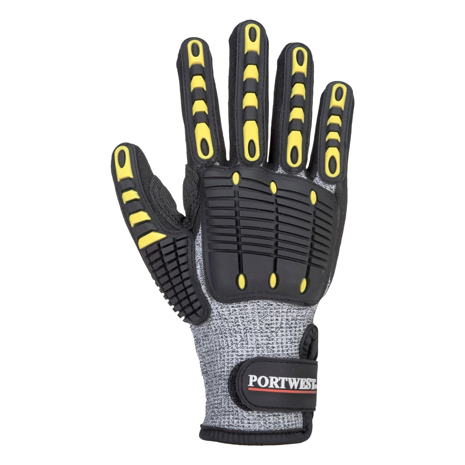 A722 anti Impact Safety Work Gloves - Cut Resistant and Impact Reducing Protective Gloves Gray/Black Grey/Black, Large