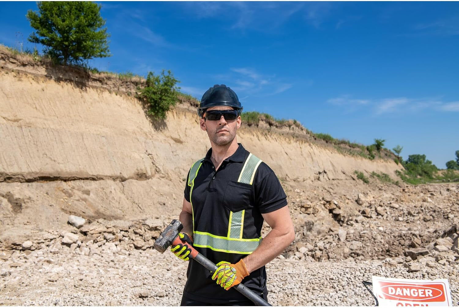 A727 anti Impact Safety Work Gloves - Cut Resistant & Impact Reducing Protective Work Gloves Orange/Black