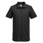 DX410 Men'S DX4 Polo Shirt - Short Sleeve Slim Fit Design All Black, Small