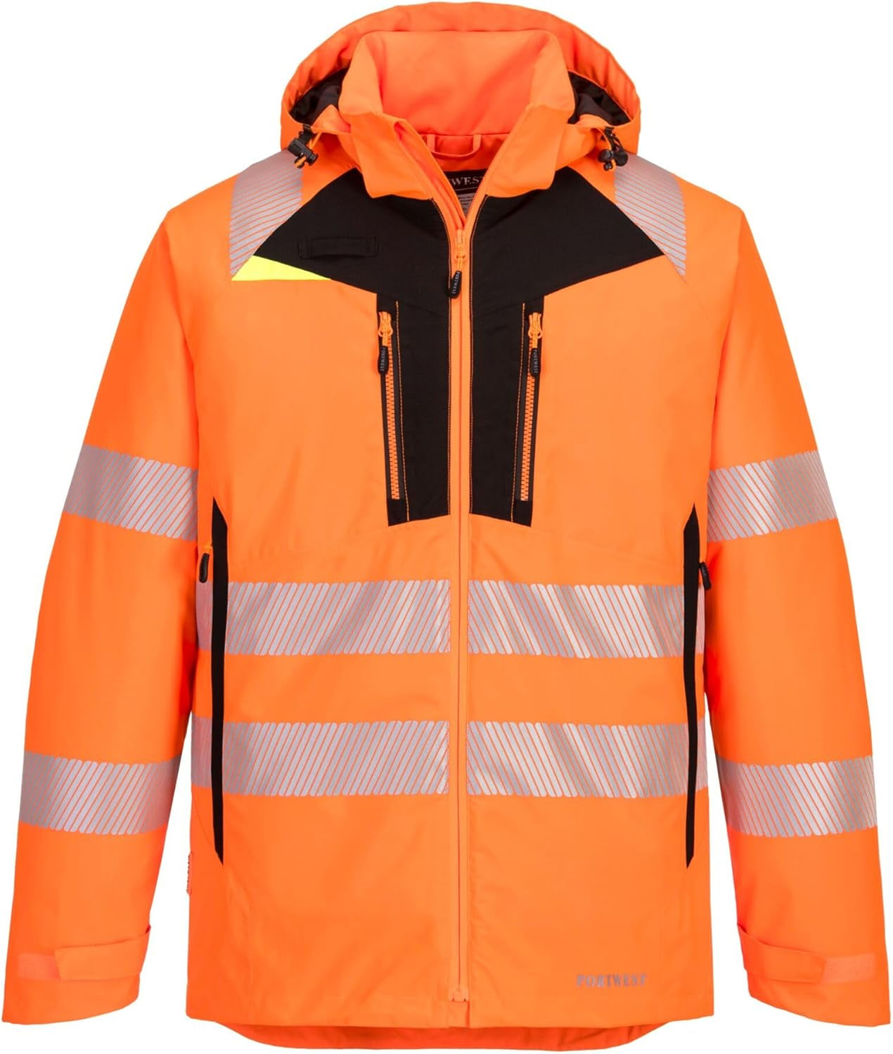 DX461 Men'S DX4 Waterproof Hi Vis Winter Jacket Safety Workwear Hooded with Pockets