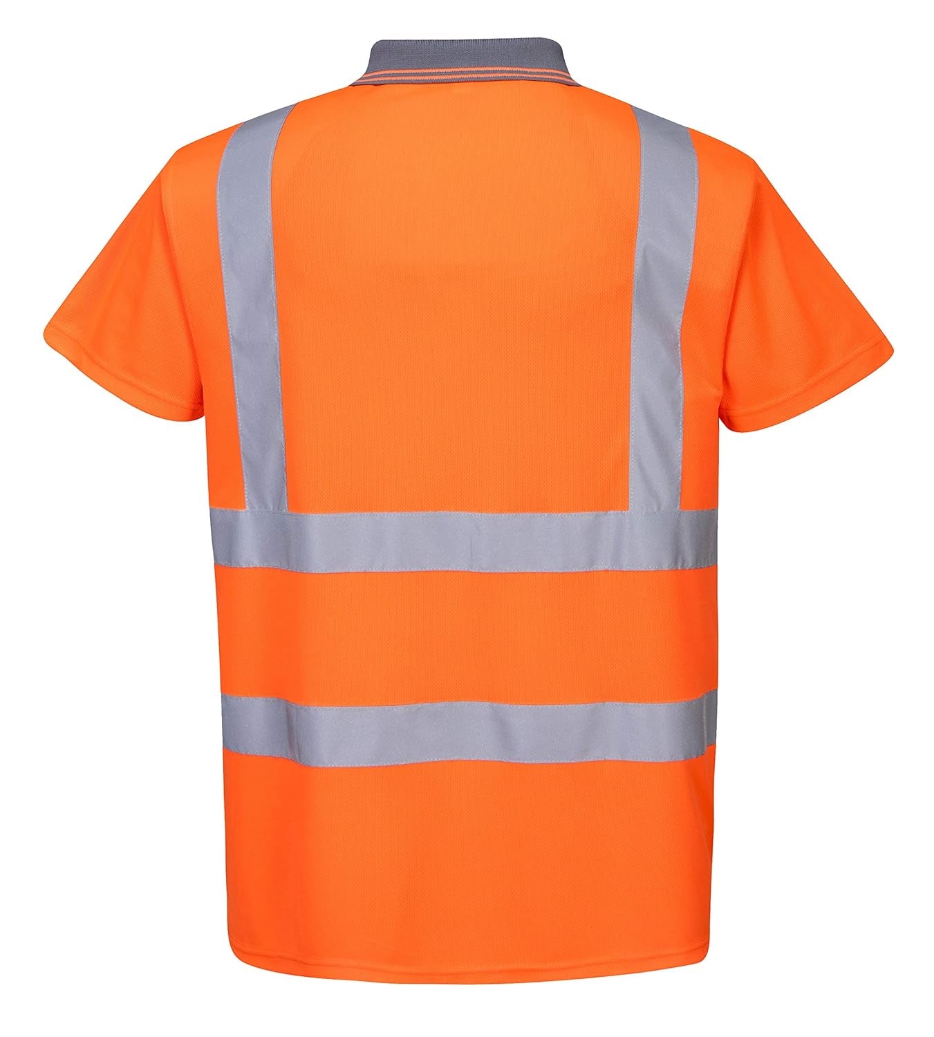 RT22 Men'S Hi Vis Polo Shirt - High Visibility Reflective Safety Short Sleeve Work Shirt Class 2 Orange Tall, X-Large