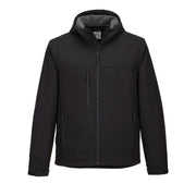 KX362 Men'S Waterproof Softshell Jacket - KX3 Workwear Windproof Hooded Jacket Black, X-Large