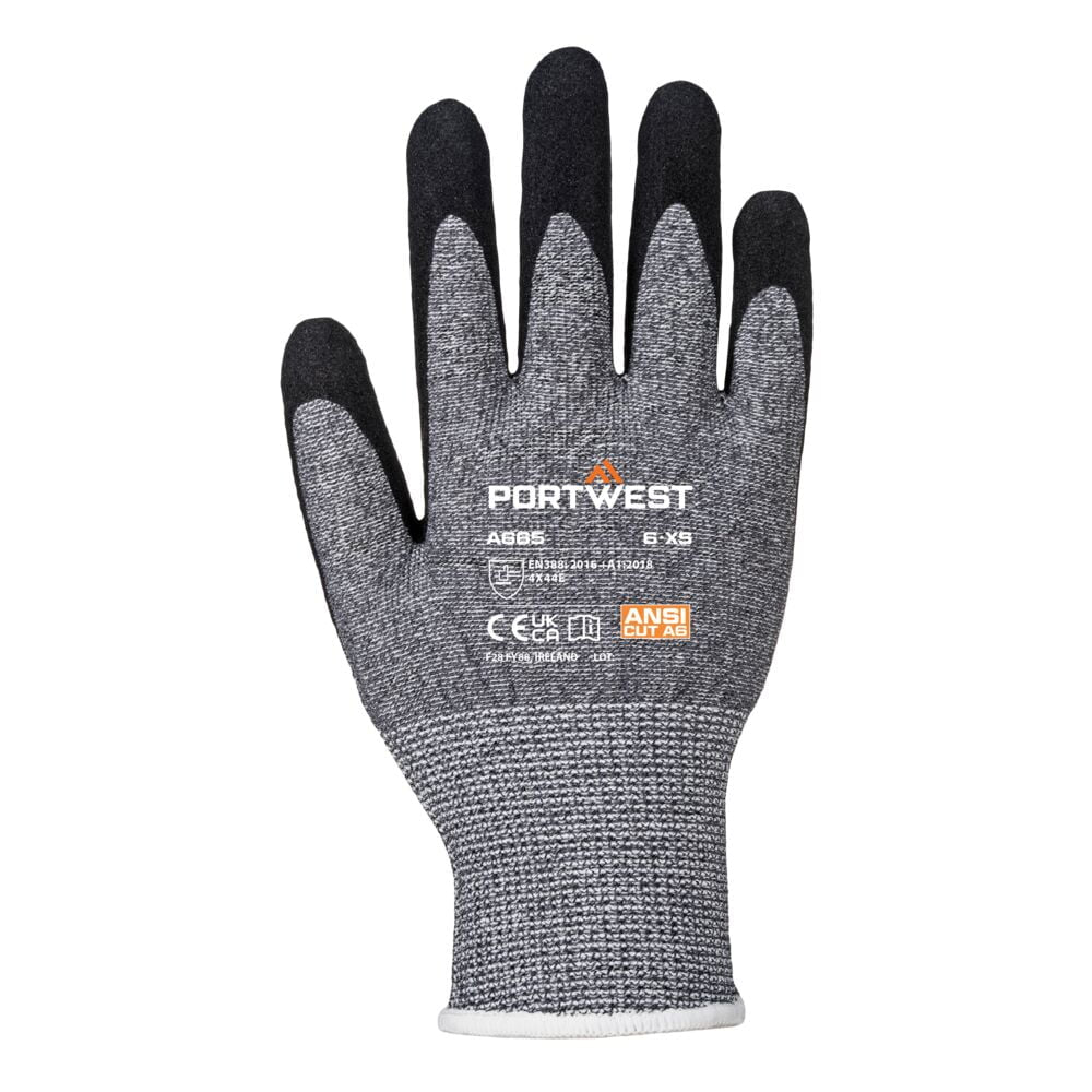 A665 VHR Advanced Cut Gloves Gray, Small-KarWorkwear
